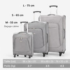 Set de 3 Valises Souple Textile