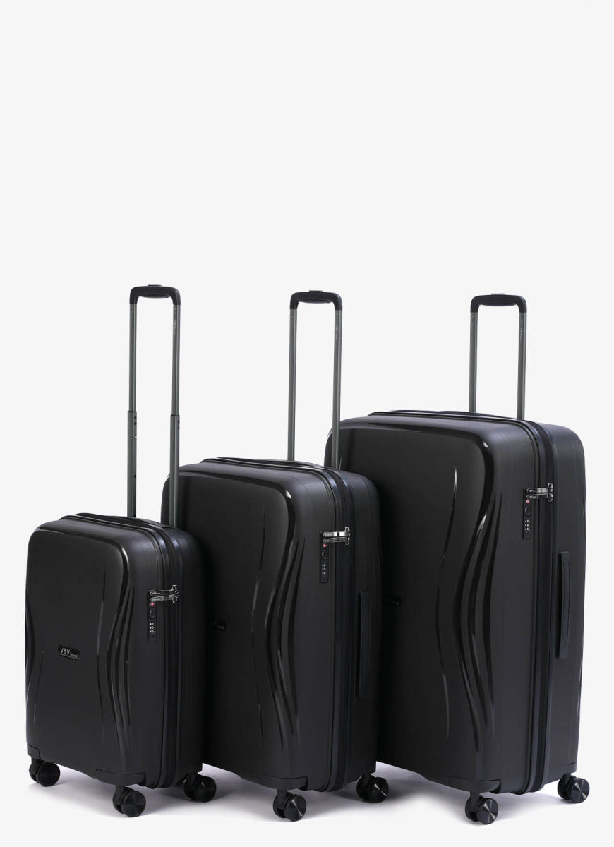 Set de 3 Valises Travel Flash light - Noir