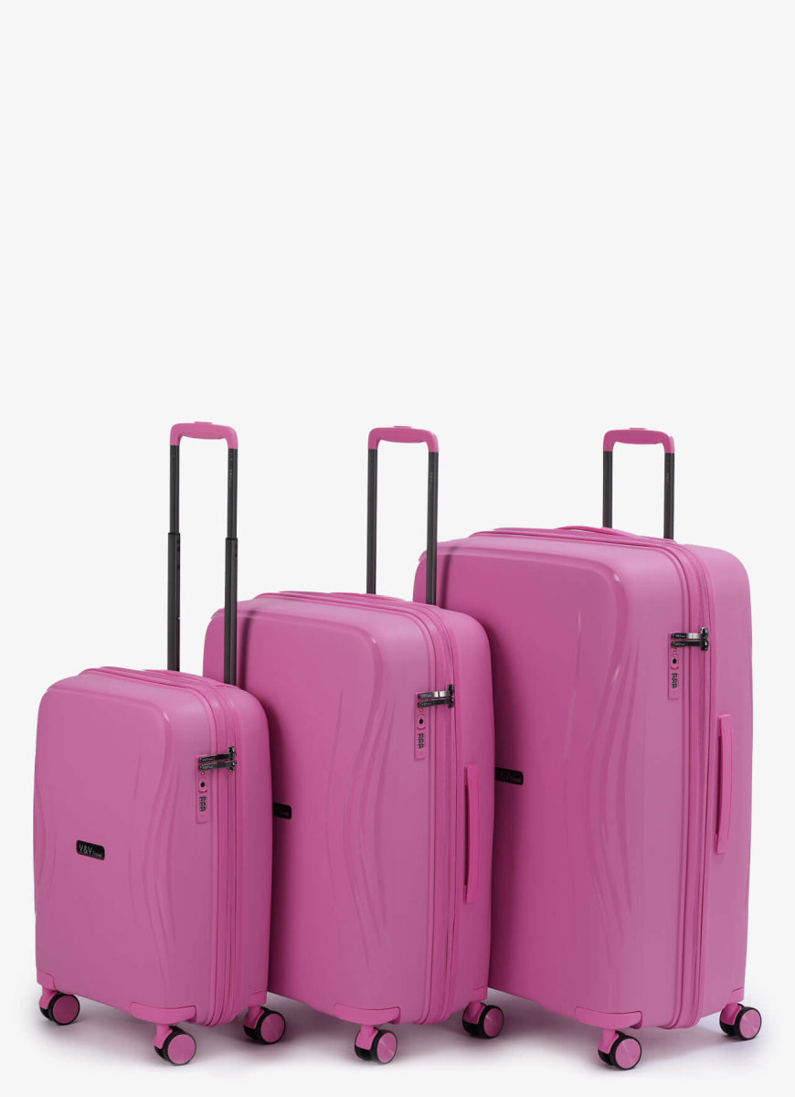 Set de 3 Valises Travel Flash light - Rose