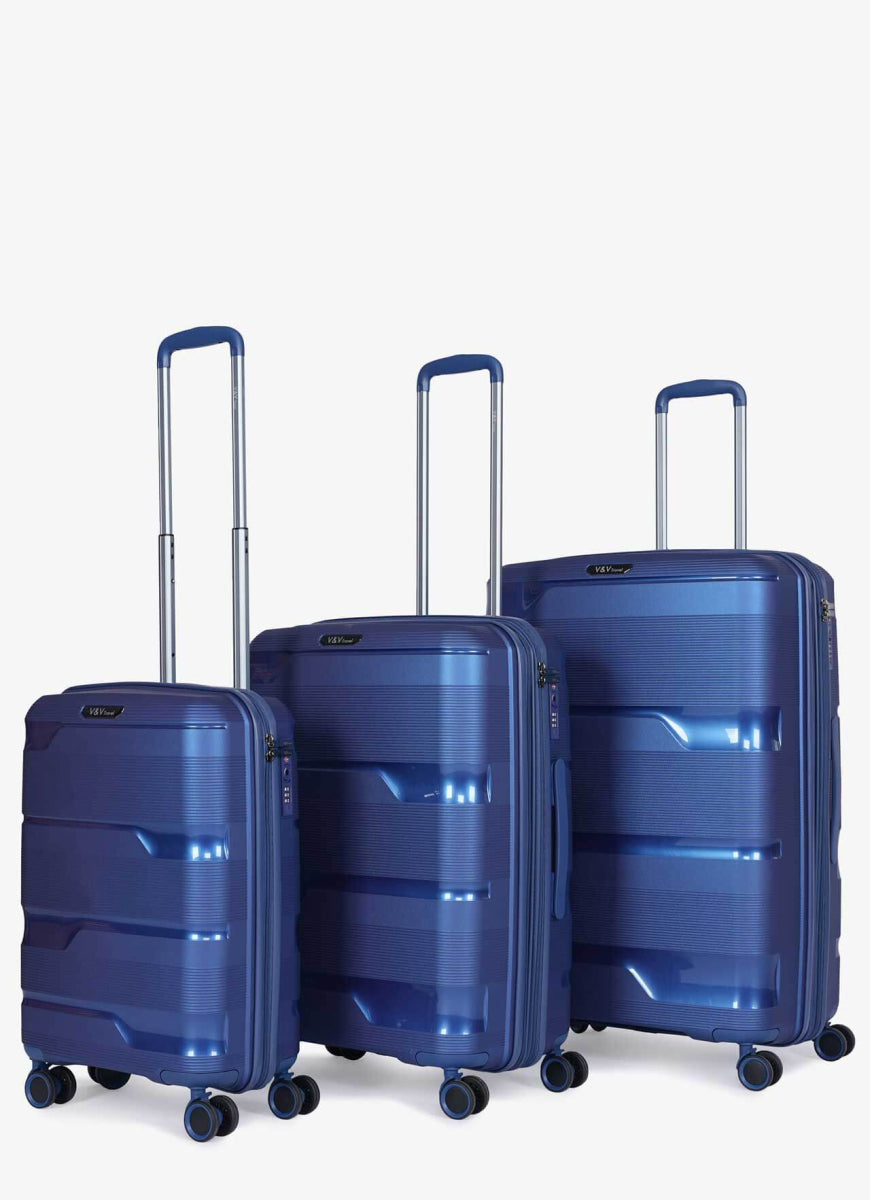 Set de 3 Valises Travel Metallo - Bleu