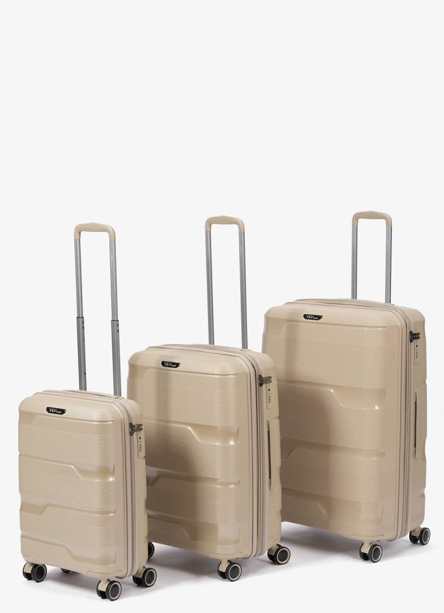 Set de 3 Valises Travel Metallo - Beige