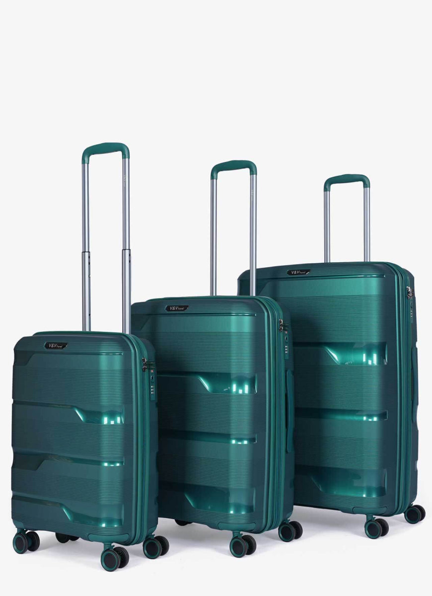 Set de 3 Valises Travel Metallo - Vert