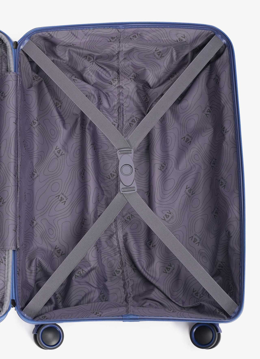 Valise cabine Travel Mettalo - 55 Bleu