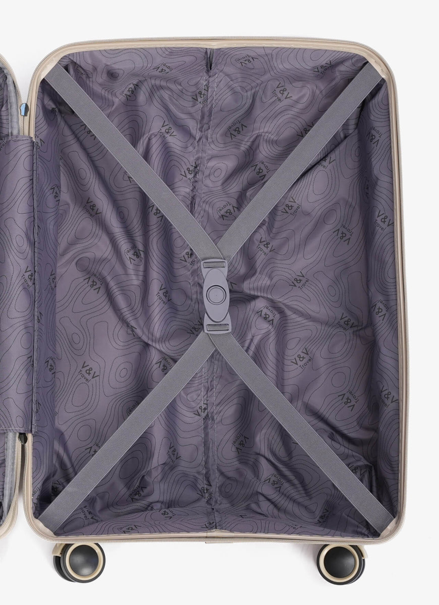 Valise cabine Travel Mettalo - 55 Beige