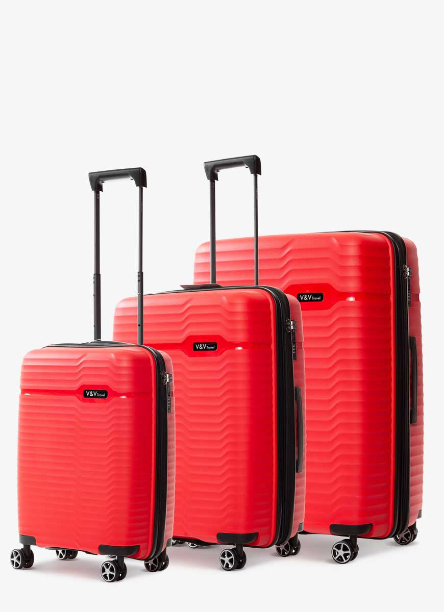 Set de 3 Valises Travel Summer Brave - Rouge